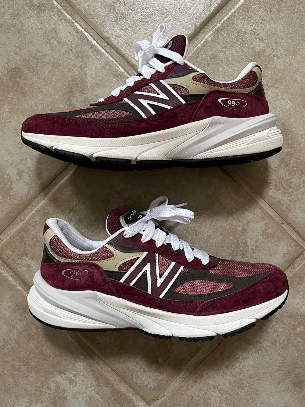 990v6 TEDDY SANTIS ‘BURGUNDY TAN’